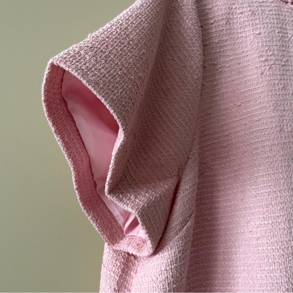 NWT Tuckernuck Jackie tweed dress pink salt XXXL Old Money garden party preppy - Picture 4 of 11
